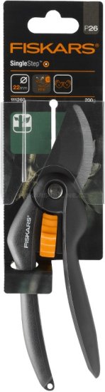 Dvojčepeľové záhradné nožnice Fiskars P26