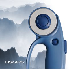 Rezacie koliesko na látku Fiskars 45 mm modré