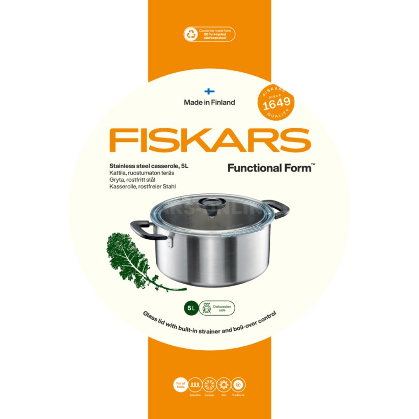 Hrnec Fiskars Functional Form 5,0 l