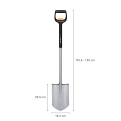 Teleskopický špičatý rýč Fiskars Xact
