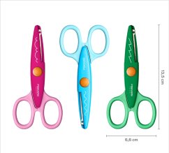 Sada dětských tvarových nůžek ZOO hrany