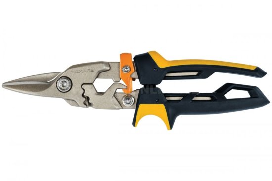 Priame prevodové nožnice na plech Fiskars PowerGear