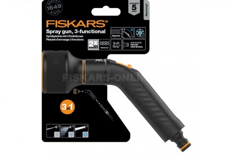 Zavlažovací pistole Fiskars FiberComp™, 3 funkce