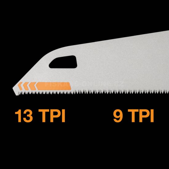 Ručná píla Fiskars PowerTooth 550 mm, 9 zubov/palec