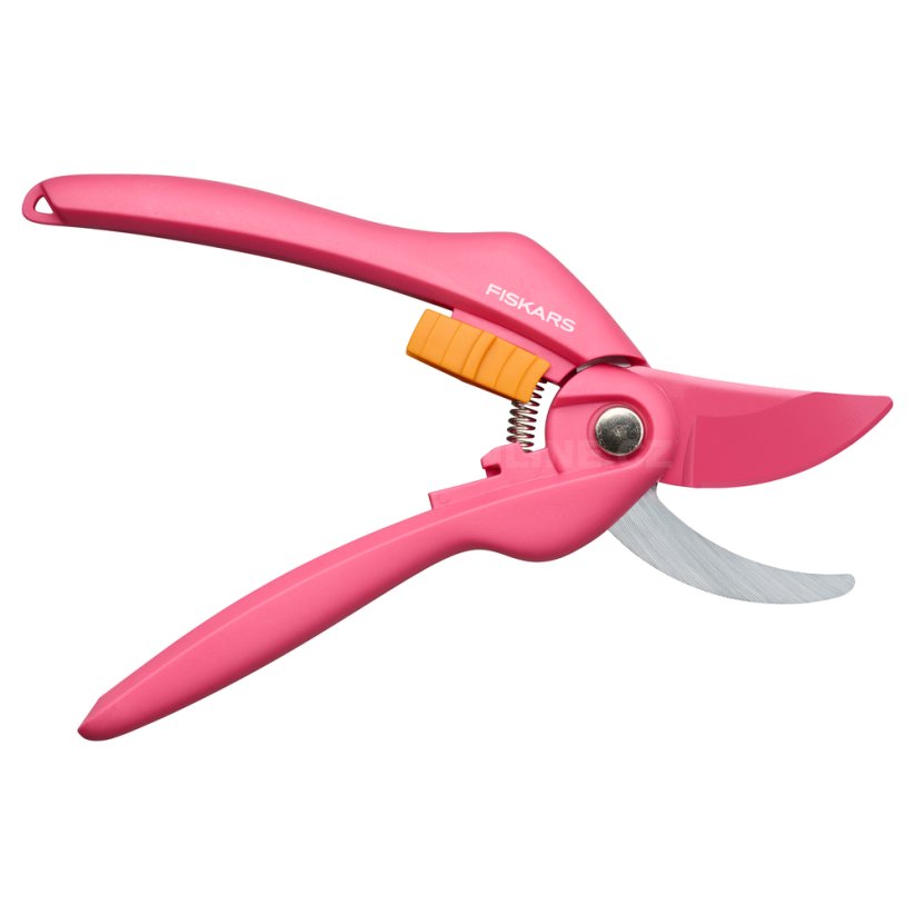 Dvoučepelové zahradní nůžky Fiskars P26 červené
