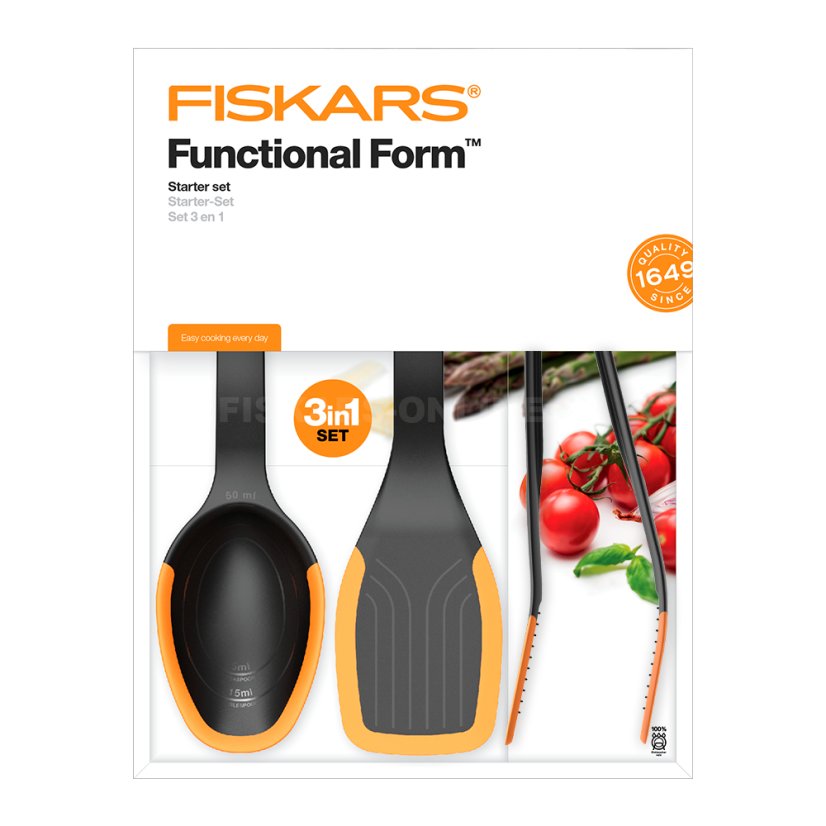 Fiskars startovací set lžíce, lopatka a kleště 1027306