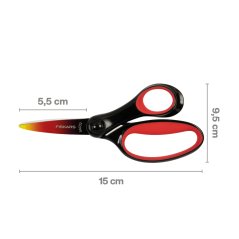 Detské nožnice Fiskars 15 cm (8+) červenočierne
