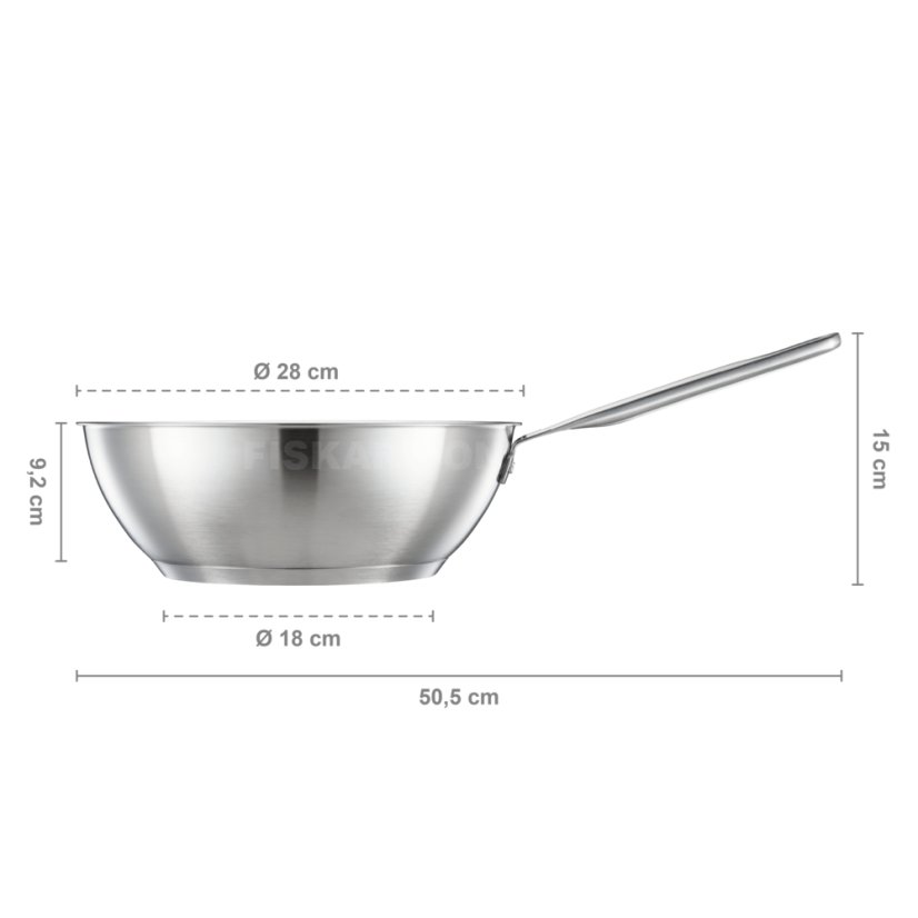 Wok pánev Fiskars All Steel Pure 28 cm