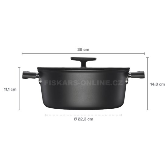 Hrnec Fiskars Hard Face 5,0 l