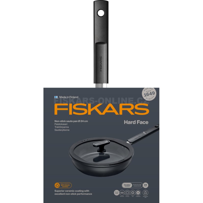 Pánev s pokličkou Fiskars Hard Face 24 cm