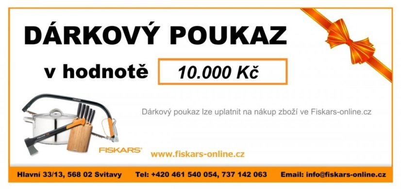 Dárkový poukaz Fiskars 10.000 Kč