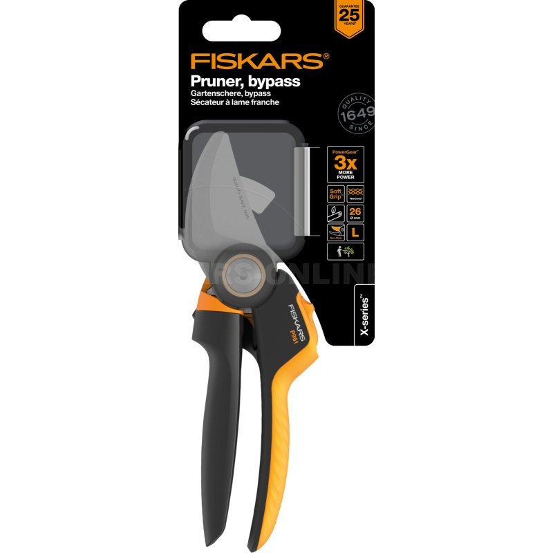 Dvoučepelové zahradní nůžky Fiskars X-series P961 (L)