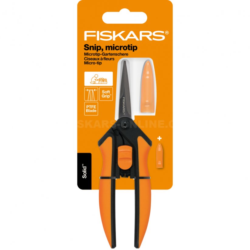Prostříhavací špičaté zahradní nůžky Fiskars Solid SP131