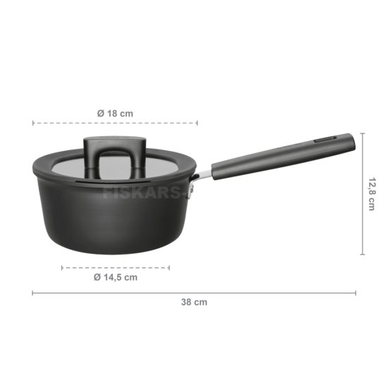 Rendlík s pokličkou Fiskars Hard Face 18 cm 1052226