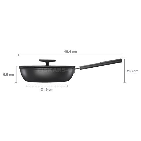 Pánev s pokličkou Fiskars Hard Face 24 cm