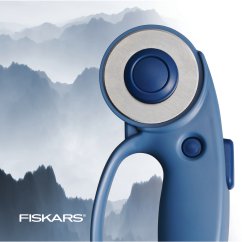 Rezačné koliesko na látku Fiskars 45 mm modré