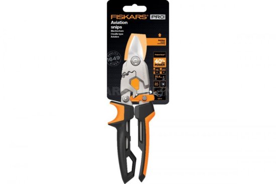 Převodové nůžky na plech Fiskars PowerGear, krátké ostří