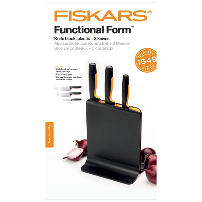 Plastový blok se třemi noži Fiskars Functional Form™