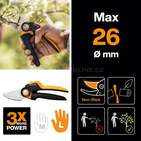 Dvoučepelové zahradní nůžky Fiskars X-series P961 (L)