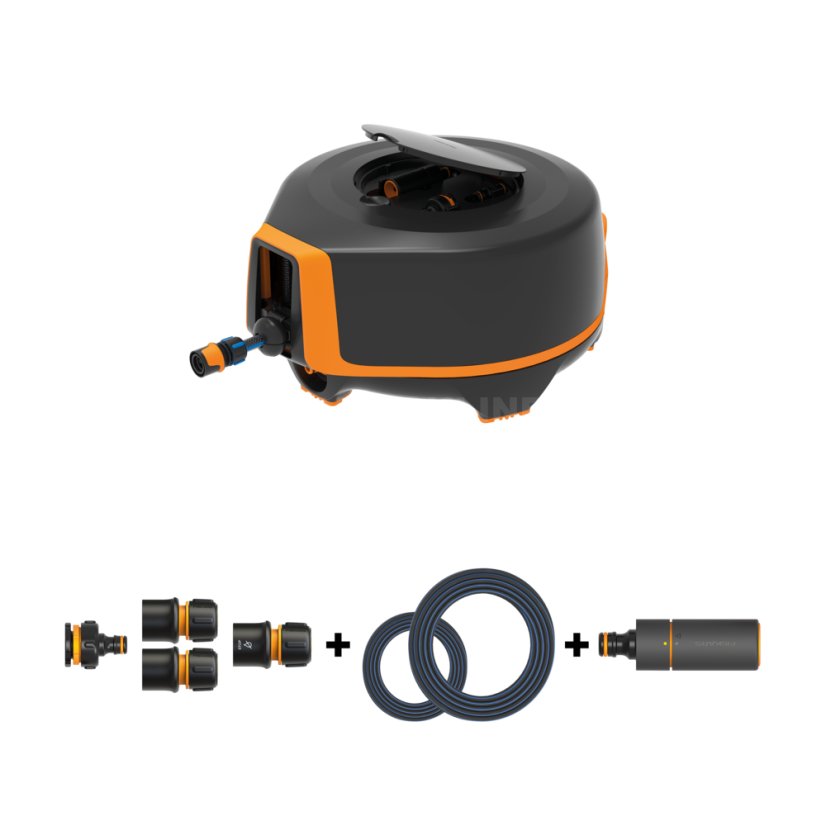 Automatický zavlažovací buben Fiskars XL s hadicí 1/2" dosah 25 m