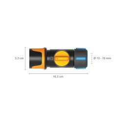 Rychlospojka Fiskars Comfort s ventilem 13-15mm (1/2-5/8”)