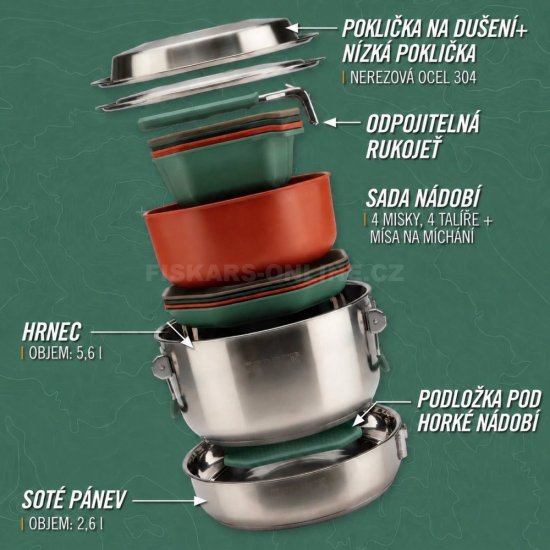 Kempingová sada nádobí Gerber ComplEAT, 16 dílů