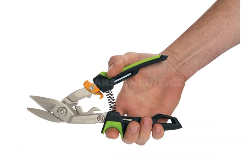 Převodové nůžky na plech PowerGear, offsetové pravé