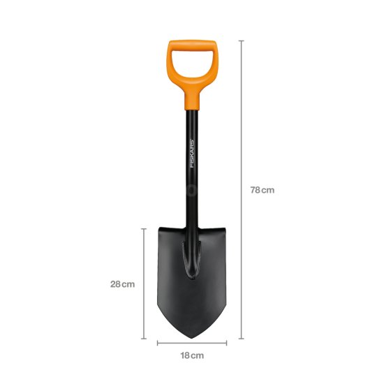 Krátka špicatá lopata Fiskars Solid