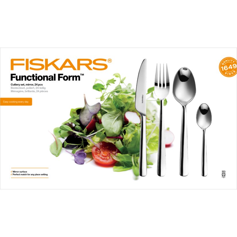 Lesklá souprava příborů Fiskars 24 ks