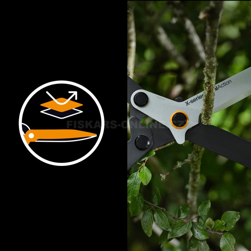 Nůžky na živý plot Fiskars DualAction HSX96