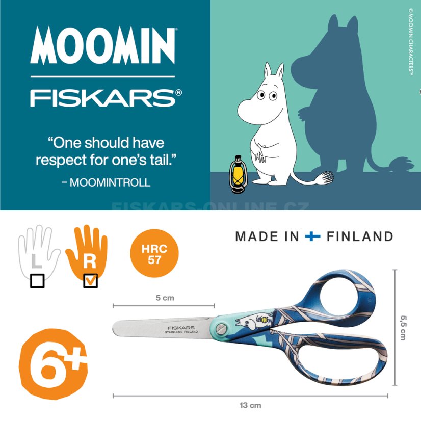 Dětské nůžky Fiskars Moomintroll