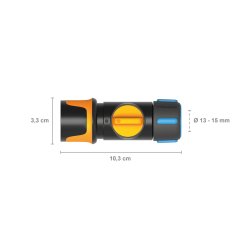 Rychlospojka Fiskars Comfort s ventilem 13-15mm (1/2-5/8”)
