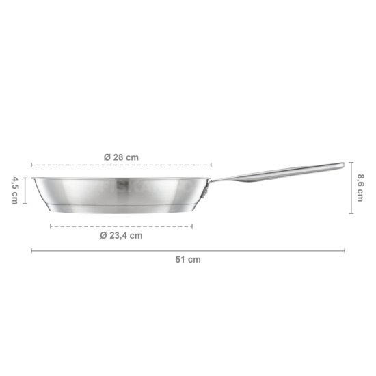 Panvica Fiskars All Steel Pure 28 cm