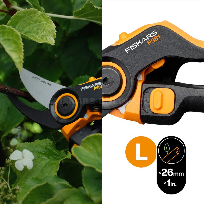 Dvoučepelové zahradní nůžky Fiskars DualAction P981