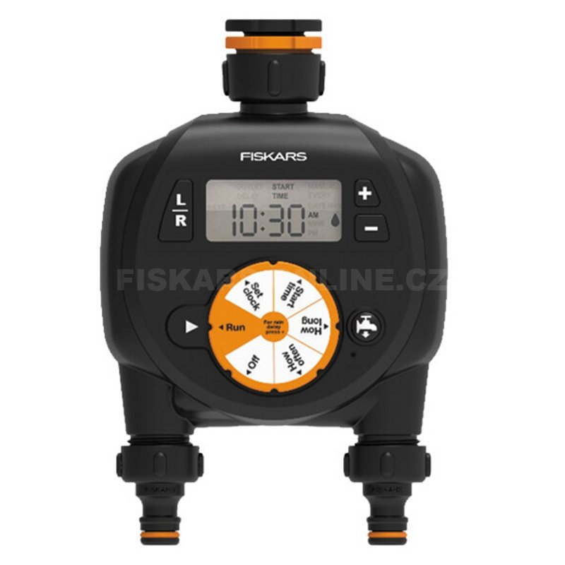 Zavlažovací časovač Fiskars 1054792, dva výstupy