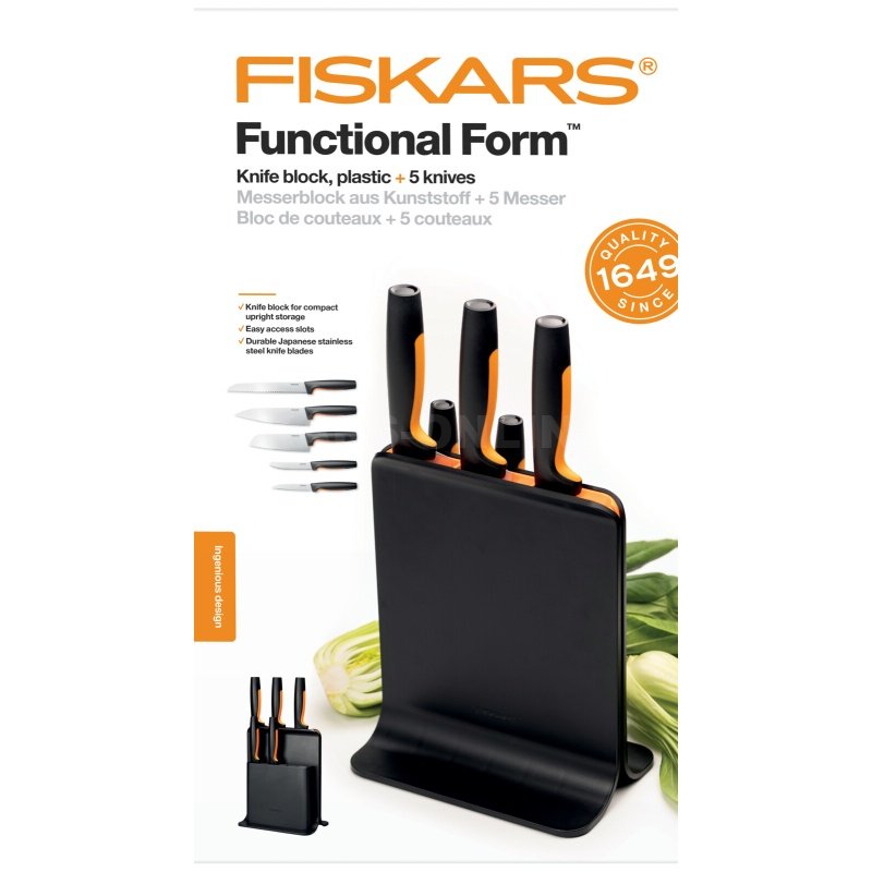 Plastový blok s pěti noži Fiskars Functional Form™