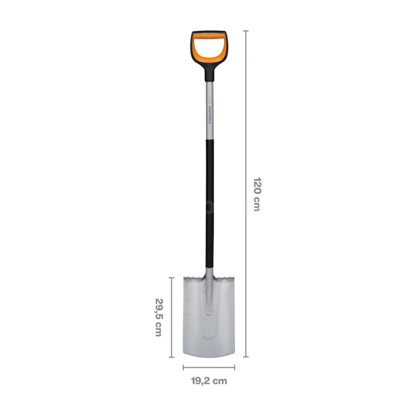 Rýč Fiskars Xact rovný, velký