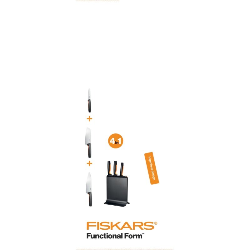 Plastový blok se třemi noži Fiskars Functional Form™