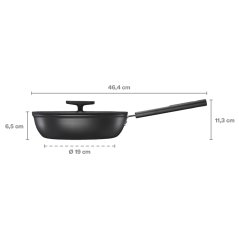 Panvica s pokrievkou Fiskars Hard Face 24 cm