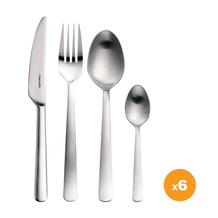 Matná souprava příborů Fiskars 24 ks