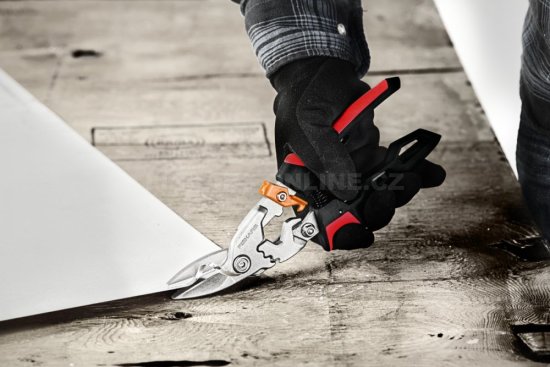 Prevodové nožnice na plech Fiskars PowerGear ľavé