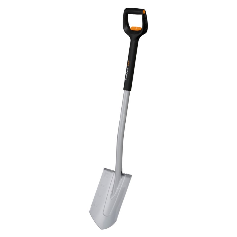 Teleskopický špičatý rýč Fiskars Xact