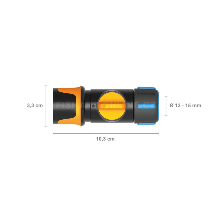 Rychlospojka Fiskars Comfort s ventilem 13-15mm (1/2-5/8”)