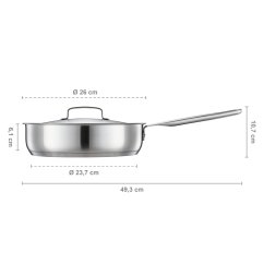 Panvica Fiskars All Steel 26 cm s pokrievkou