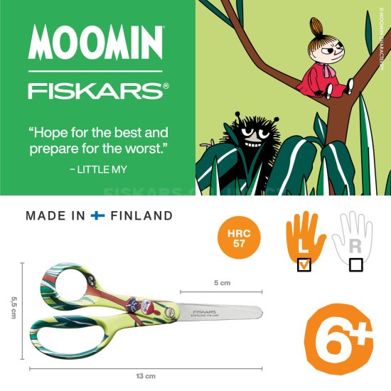 Detské nožnice pre ľavákov Fiskars Moomin Little My