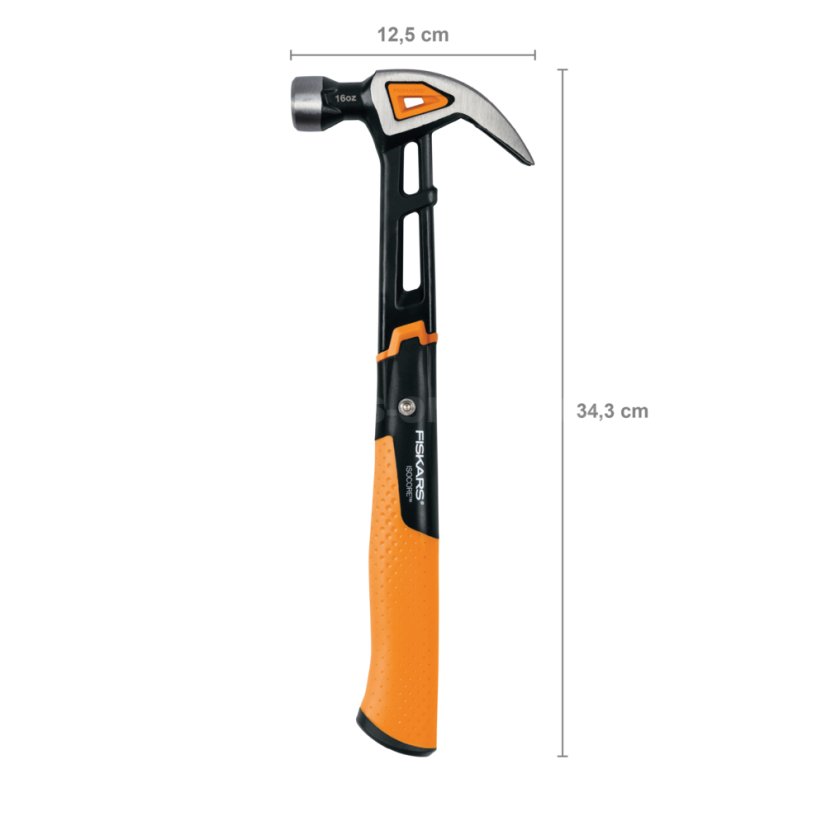 Tesařské kladivo Fiskars (M), zahnuté čelisti
