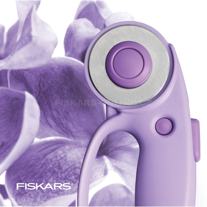 Řezací kolečko na látku Fiskars 45 mm fialové
