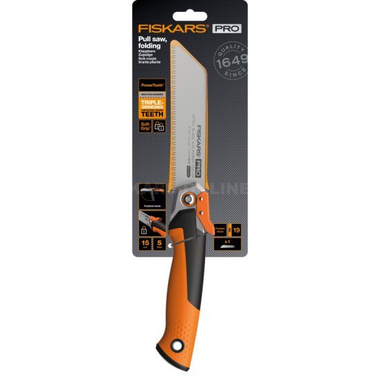 Skladacia píla Fiskars PowerTooth 150 mm, 19 zubov/palec