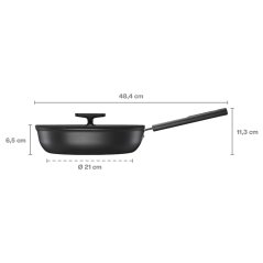 Panvica s pokrievkou Fiskars Hard Face 26 cm