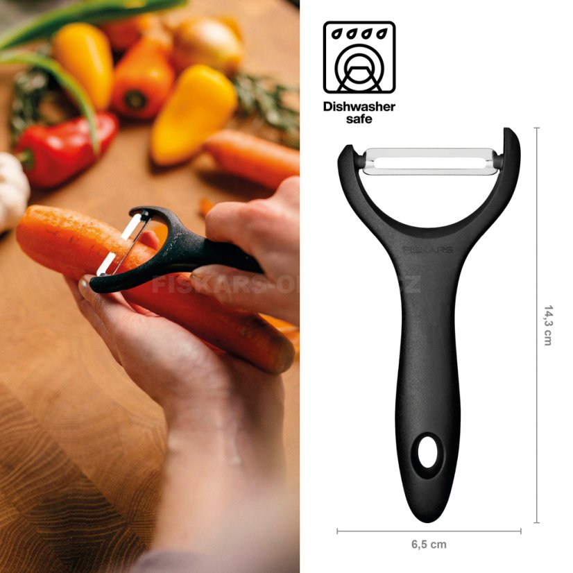 Škrabka na zeleninu Fiskars Essential